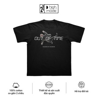 Áo thun highmode "out of time" - form boxy oversize, 100% cotton, unisex nam nữ