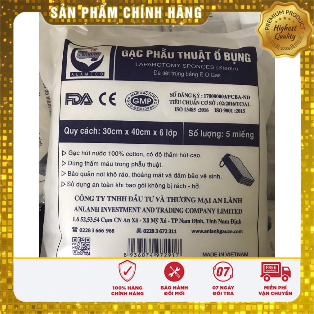 Gạc phẫu thuật ổ bụng 30x40cm