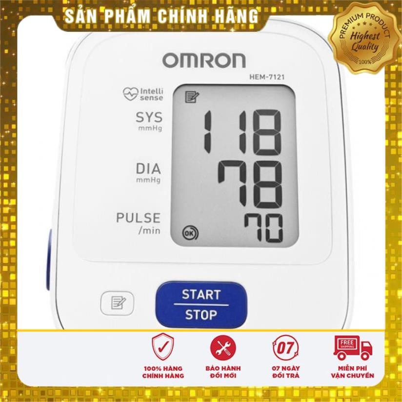 Máy đo huyết áp bắp tay Omron HEM-7121 (Trắng)