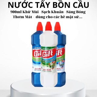 Nước Tẩy Rửa Bồn Cầu Gift Cleaner 900ml Khử Mùi Sạch Khuẩn Sáng Bóng Thơm Mát