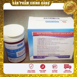 Que thử Đường Huyết Sinocare Safe Accu Hộp 25