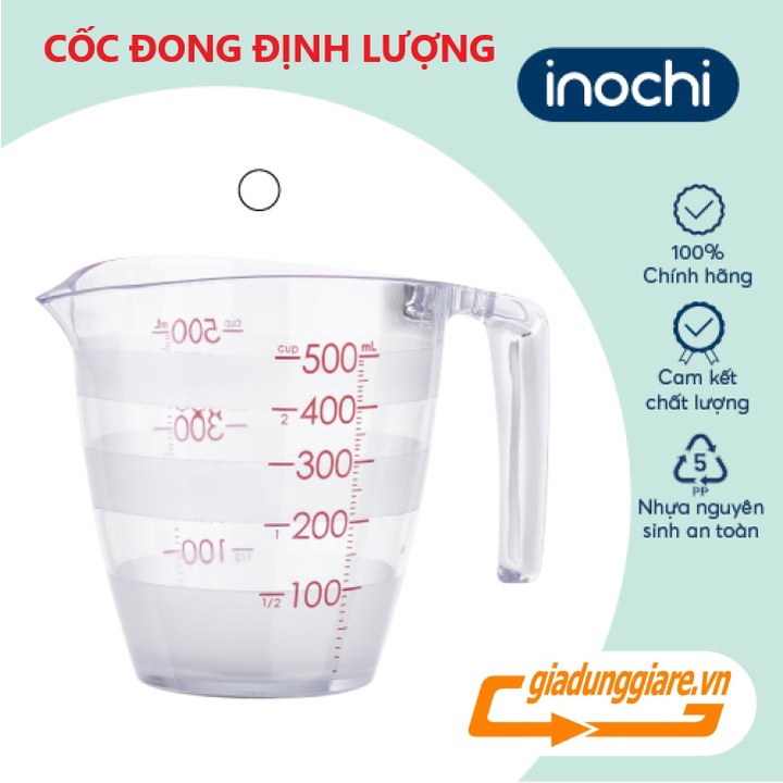 Cốc đong YOKO INOCHI (200ml hoặc 500ml) ly định lượng dung dịch dùng trong nấu ăn pha chế ca chia vạch nhựa nguyên sinh