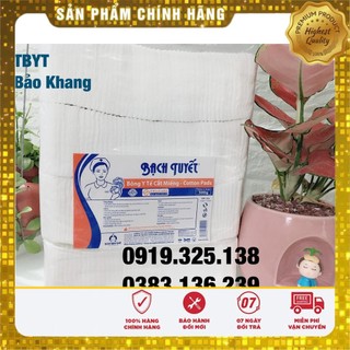 Bông Gòn Cắt Miếng Sẵn Bạch Tuyết (10×10cm) Gói 500g
