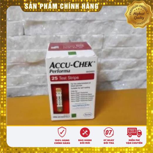 Que thử đường huyết Accu Chek performa 25-50 que.
