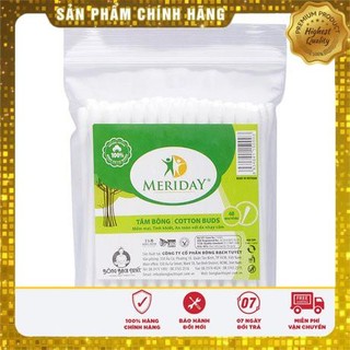 Tăm Bông Meriday Bông Bạch Tuyết (40 Que) chính hãng