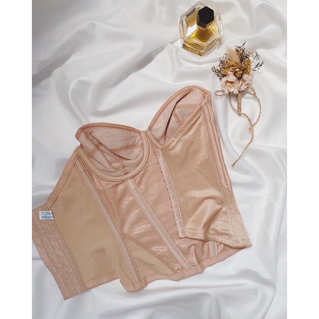 Áo corset nâu trơn 2hand