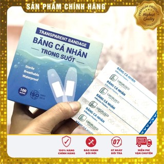 Băng cá nhân trong suốt Hộp 100 miếng
