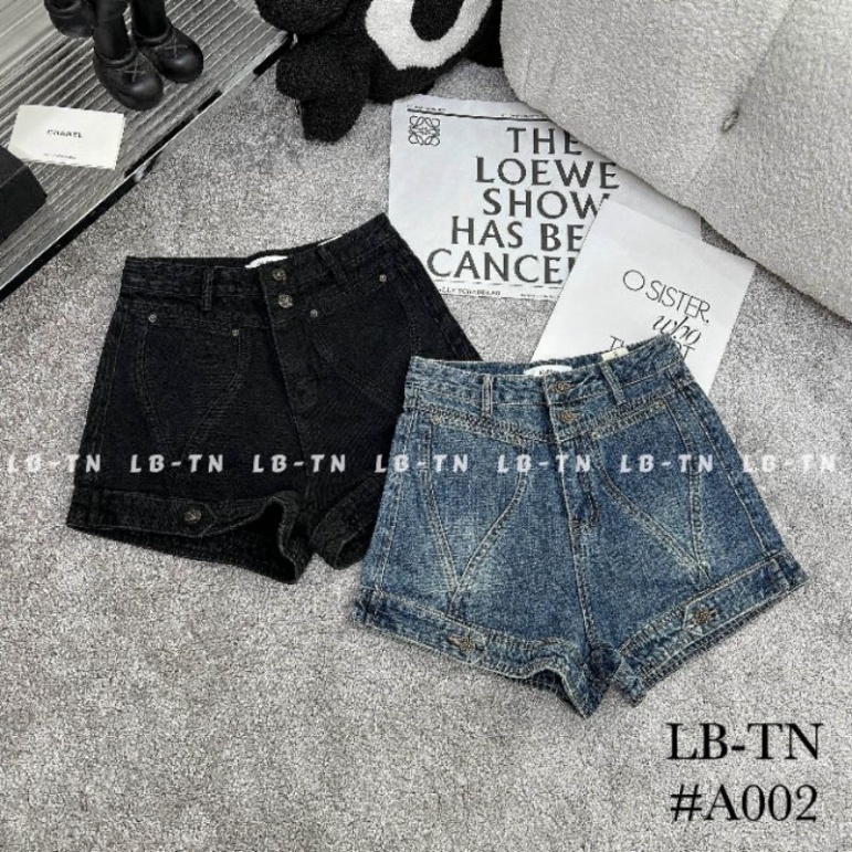 Quần sooc jeans cài khuy gấu hàng QCL1