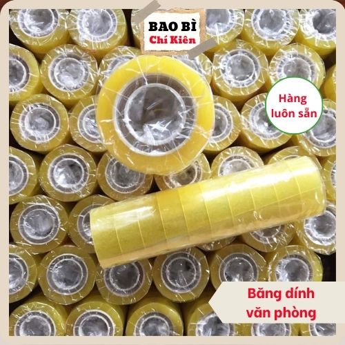 Băng dính văn phòng, khổ 1.2cm, 1.8cm - băng keo nhỏ màu trắng, vàng chanh - baobichikien