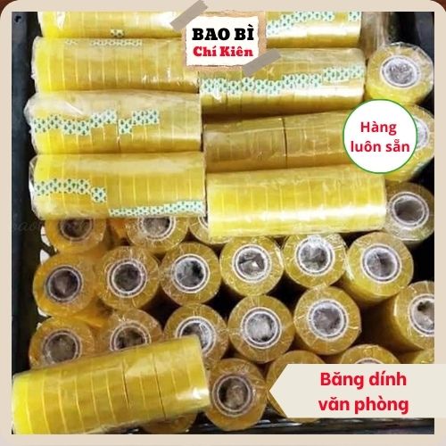 Băng dính văn phòng, khổ 1.2cm, 1.8cm - băng keo nhỏ màu trắng, vàng chanh - baobichikien