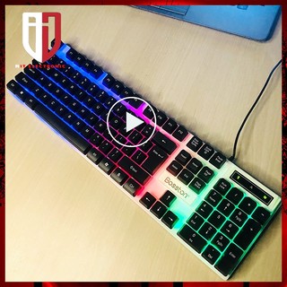 Bàn phím máy vi tính laptop gaming đẹp BOSTON 808 có dây chơi game đèn led