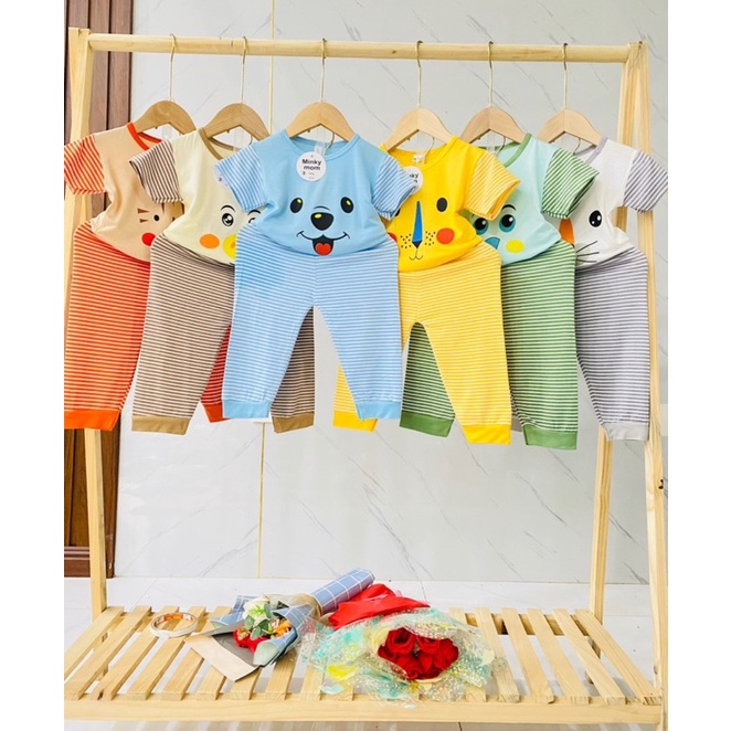 Bộ quần áo cộc tay quần dài bé trai, bé gái thun lạnh Z46