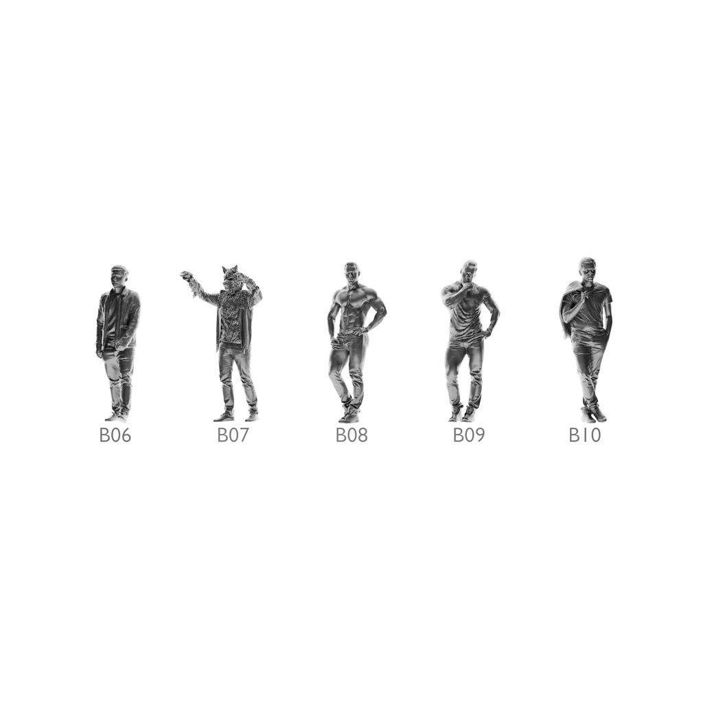 MÔ HÌNH FIGURE 1/64 MÃ SỐ 01 - 15 PHÔI CHƯA SƠN