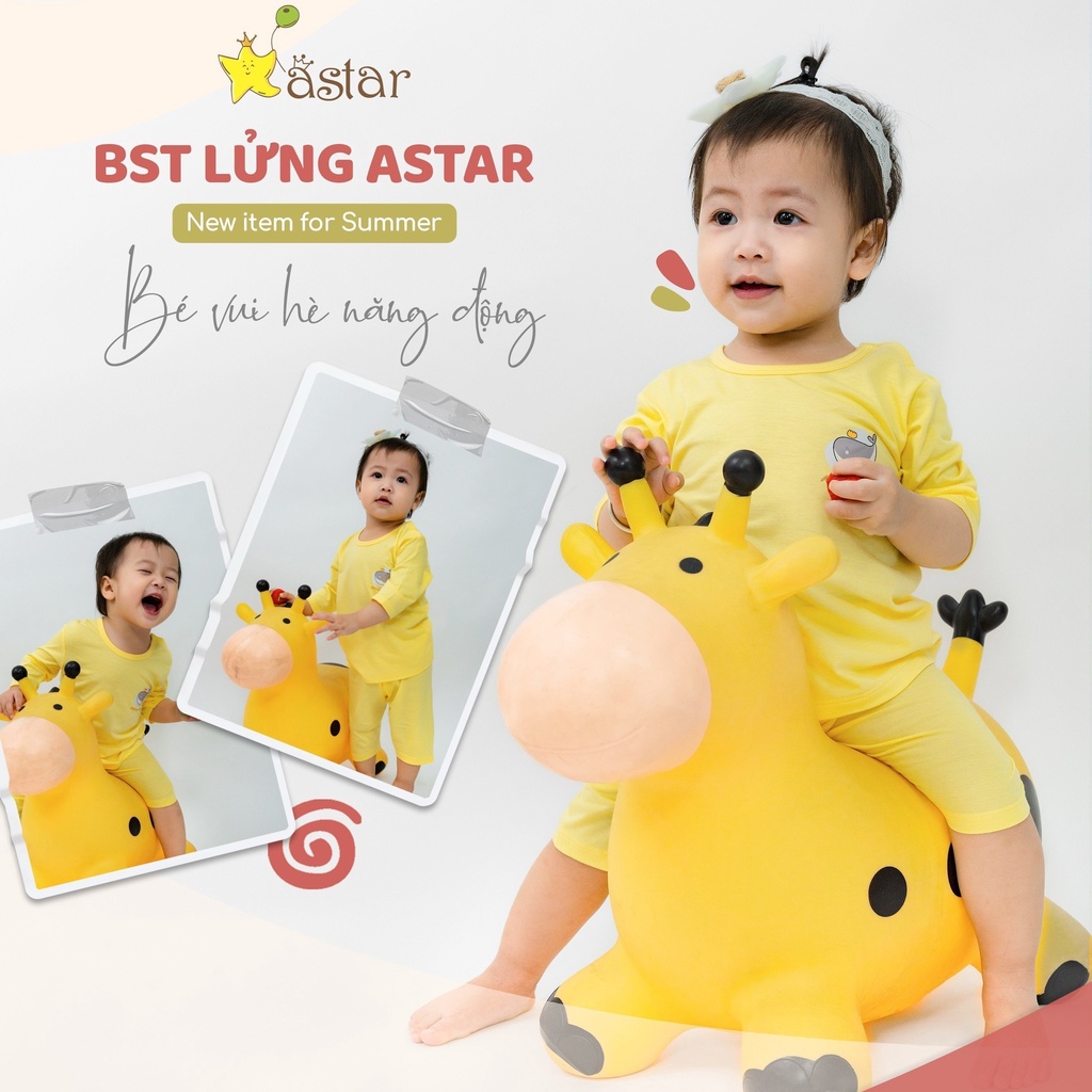 Bộ Quần Áo Lửng Vải Sợi Tre Astar Cho Bé 7-20kg