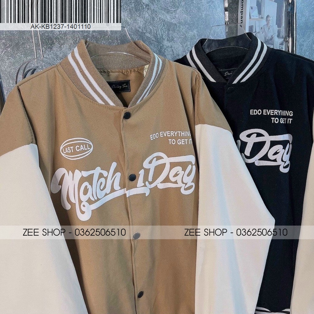 Áo khoác bomber da lộn 2 lớp cao cấp