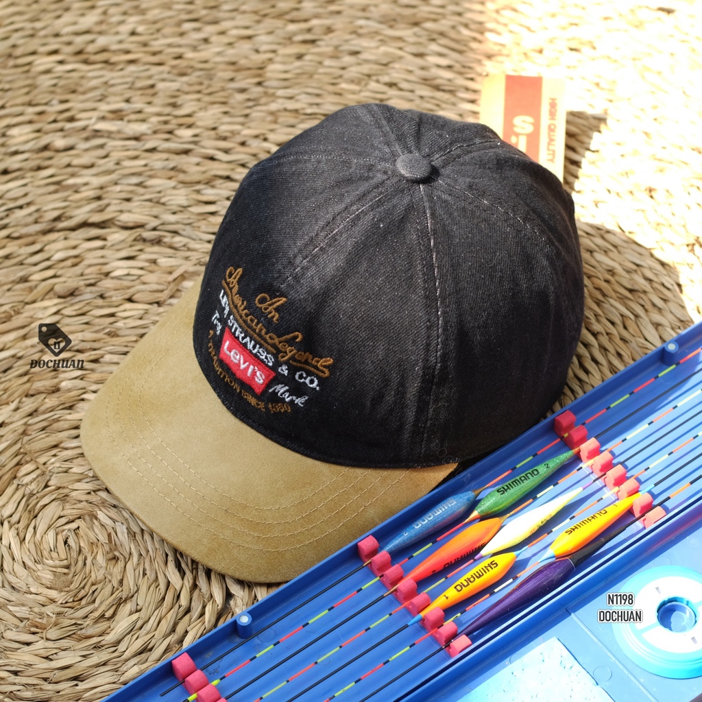 Nón kết LEVIS jean phối lưỡi nhung nâu N1198 hàng XK chất lượng cao