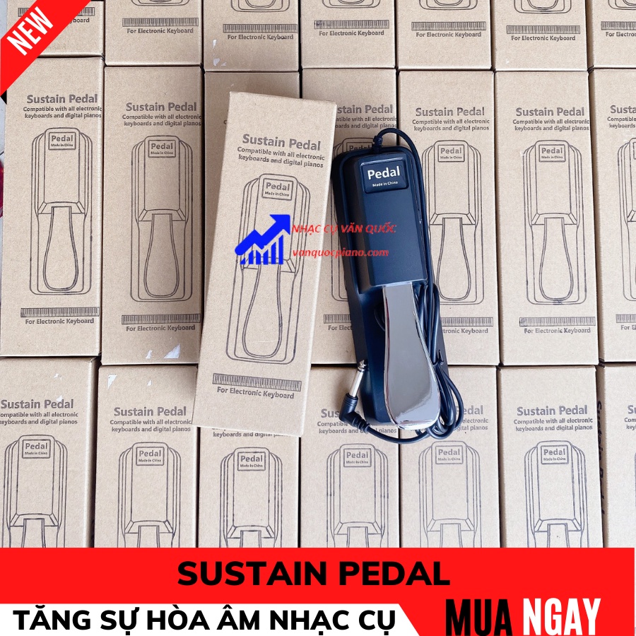 Pedal Sustain đa năng tạo độ vang cho đàn Piano, Đàn Organ, Trống điện.