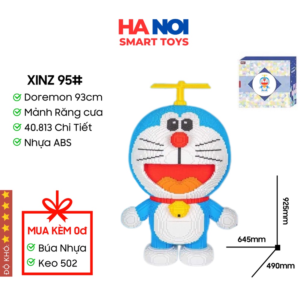 Mô Hình Lắp Ráp Lego Doremon Chính Hãng Xinz 93cm - No. 95# - 40813 Chi Tiết