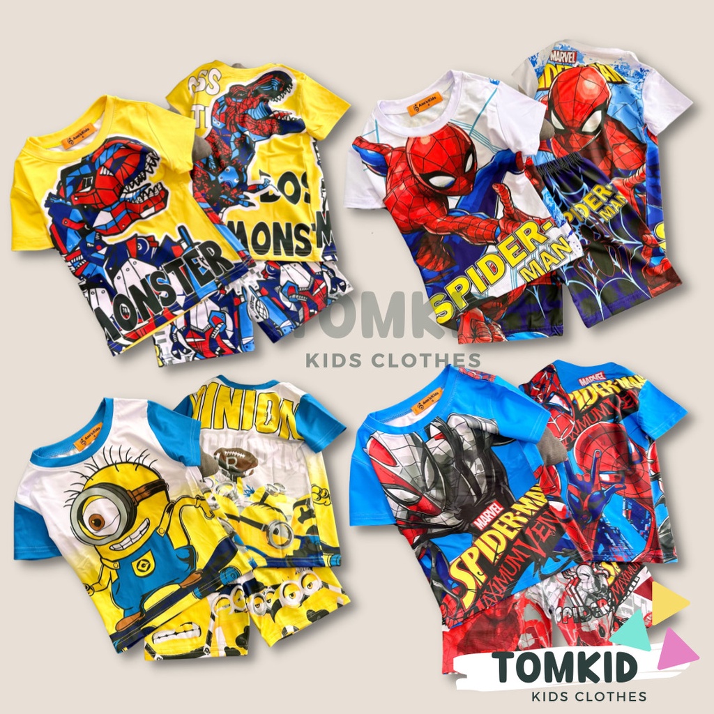 Đồ bộ cho bé trai, bộ đùi thun lạnh 3D LOẠI 1 10-42KG TomKids