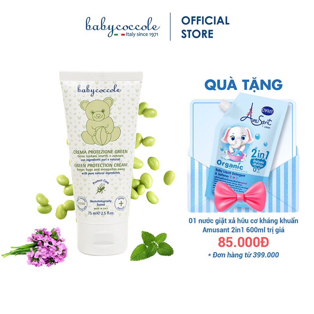 Kem đánh răng cho bé Babycoccole 12M+ nuốt được 75ml cho bé