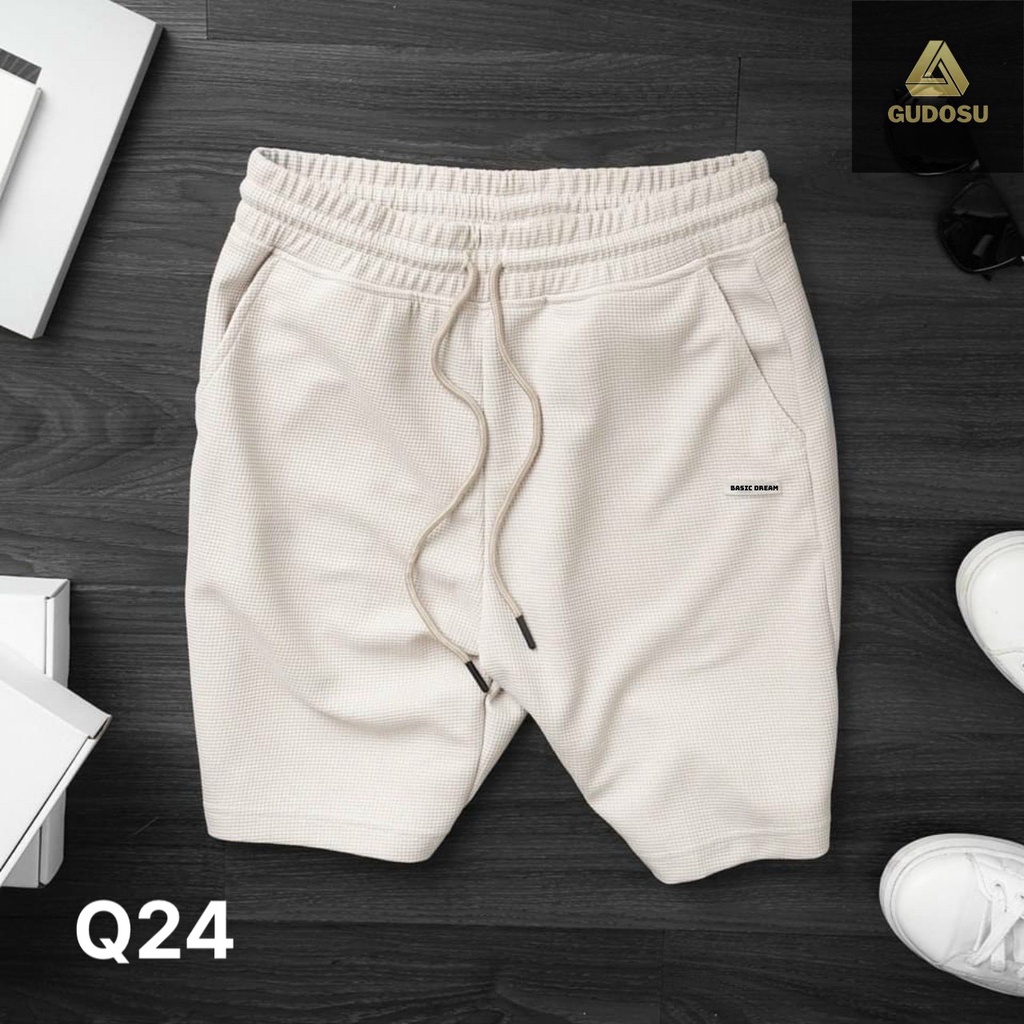 Quần Short nam chất liệu thun cotton Tổ Ong, Quần đùi nam dày dặn cao cấp co dãn thấm hút mồ hôi cực tốt