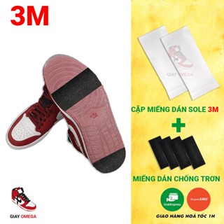  Combo 2 miếng dán Sole 3M + 4 miếng dán chống trơn Bảo vệ đế giày chống trơn mòn  Có Clip Hướng dẫn  