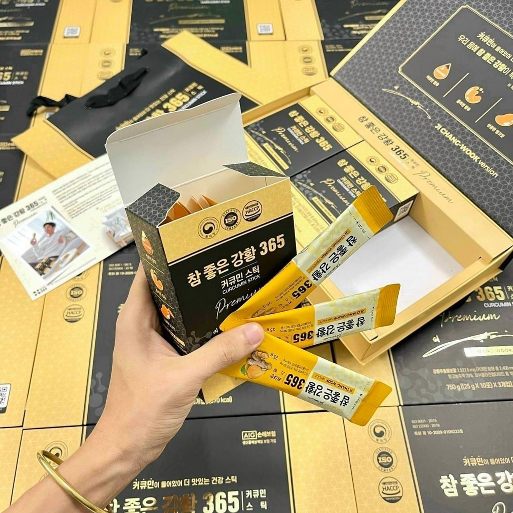 Thạch Nghệ Collagen Nano Curcumin Jelly 365 Vị Xoài Hàn Quốc, Hộp 30 Gói