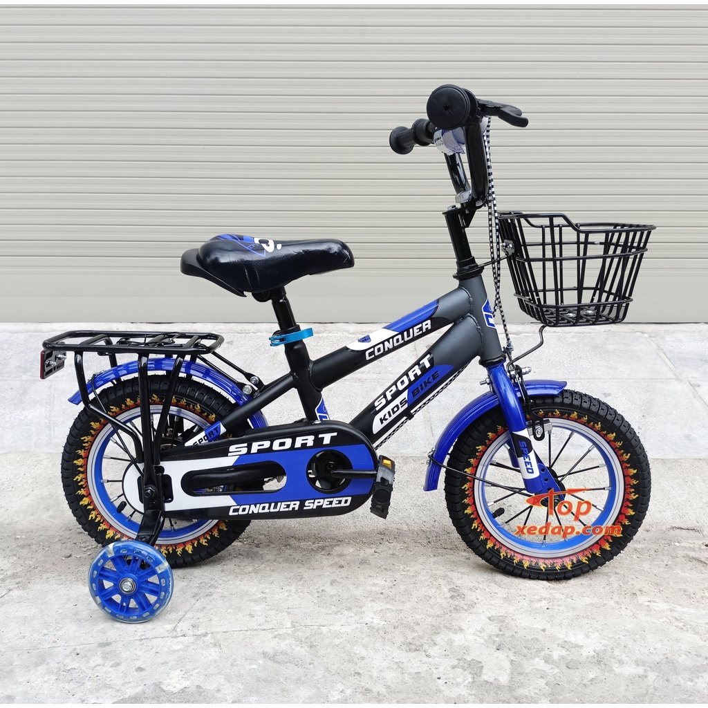 Xe trẻ em CHO BÉ TRAI 2-4 TUỔI size 12inch, lắp ráp sẵn hoàn chỉnh trước khi giao