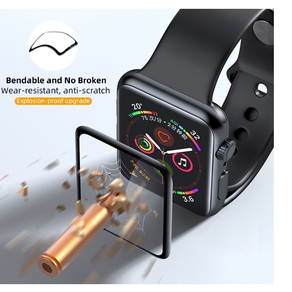 Cường lực 99D full dẻo cho đồng hồ Series 1/2/3/4/5/6/7/8/SE size 38/40/41/42/44/45 mm AW214