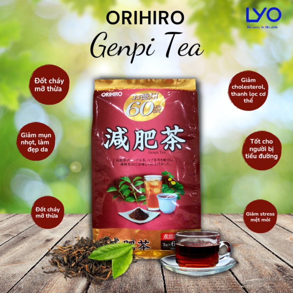 Trà Orihiro Genpi Tea Hỗ Trợ  3g x 60 gói