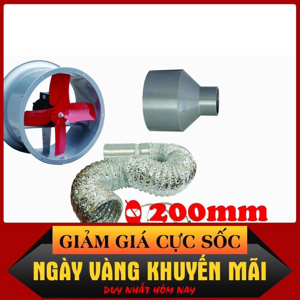 Phi 200mm - Ống bạc thông gió máy hút mùi