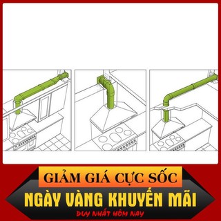 Phi 200mm - Ống bạc thông gió máy hút mùi
