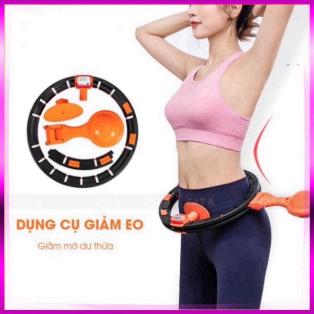 Vòng lắc eo giảm mỡ tự động nhập khẩu - Chính hãng HuLa Hoop chỉnh cân nặng vòng eo - Đồng hồ điện tử tự động đếm số