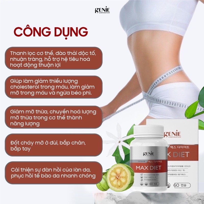 Giảm Cân Max Diet Tách Lẻ 30 viên Cam Kết Giảm 2-6kg