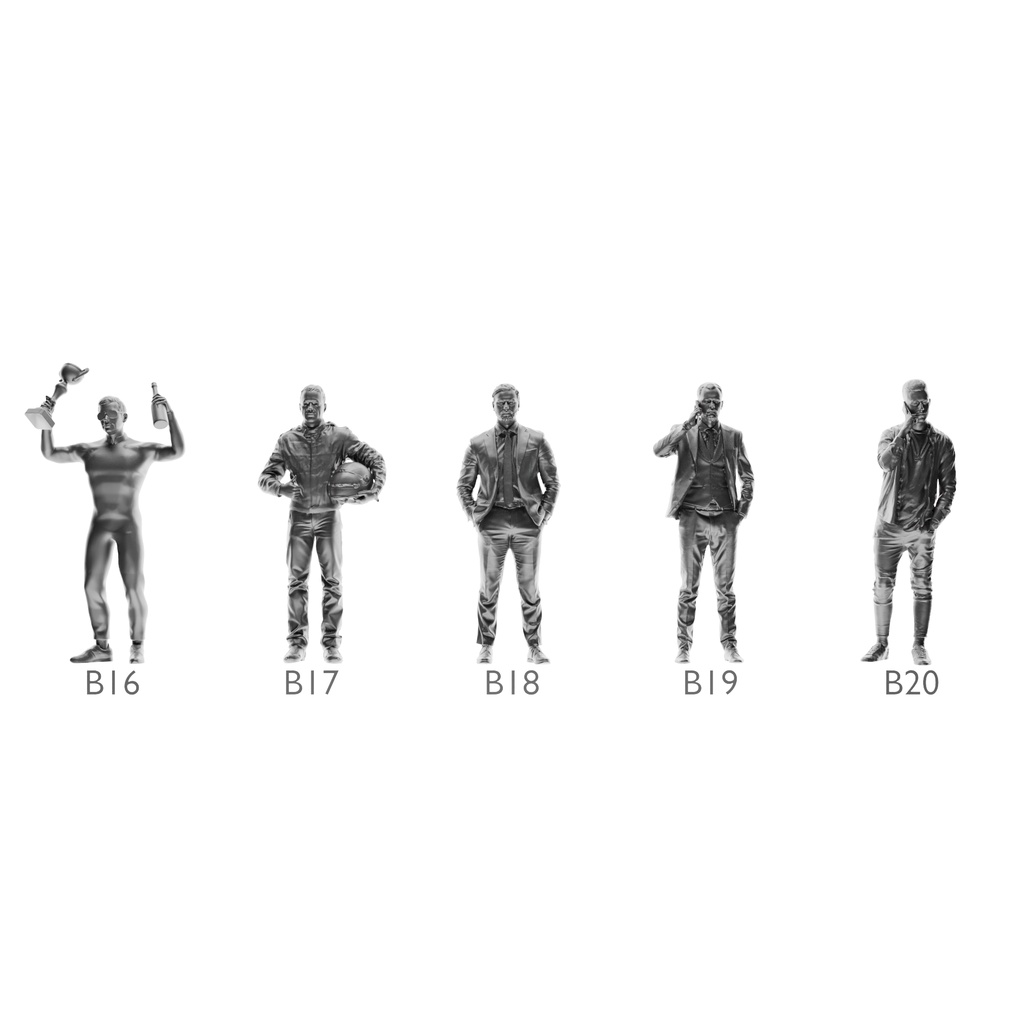 MÔ HÌNH FIGURE 1/64 MÃ SỐ 16 - 30 PHÔI CHƯA SƠN