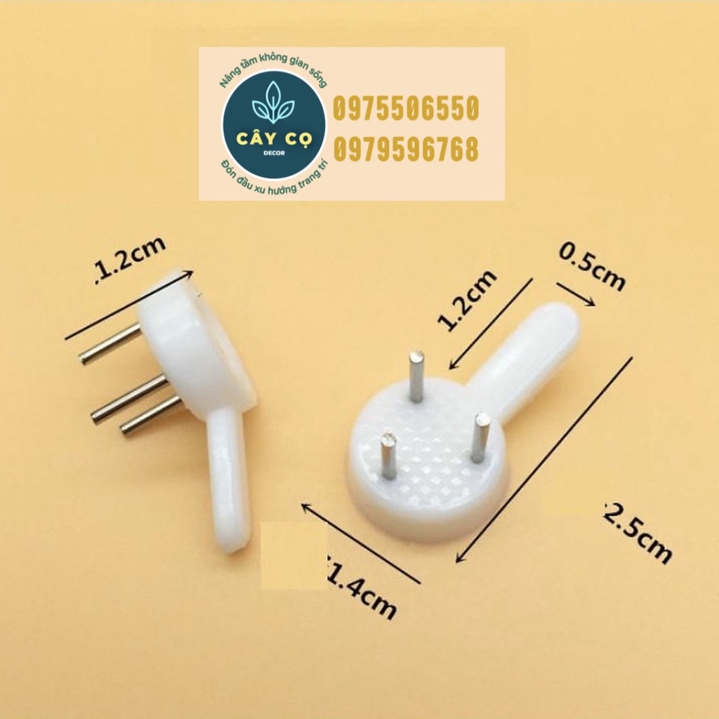 Combo 10 đinh 3 chân treo khung tranh ảnh đóng tường đồ gia đình đồ trang trí không khoan tường chắc chắn, tiện lợi
