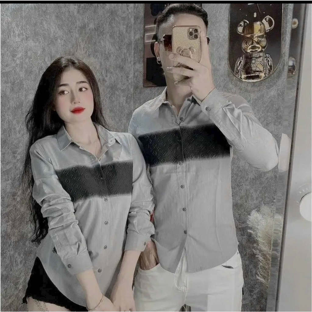 Áo Sơ Mi Nam Tay Dài Vải Đũi Xướt Nhật DR366XM Họa Tiết Phối Sọc