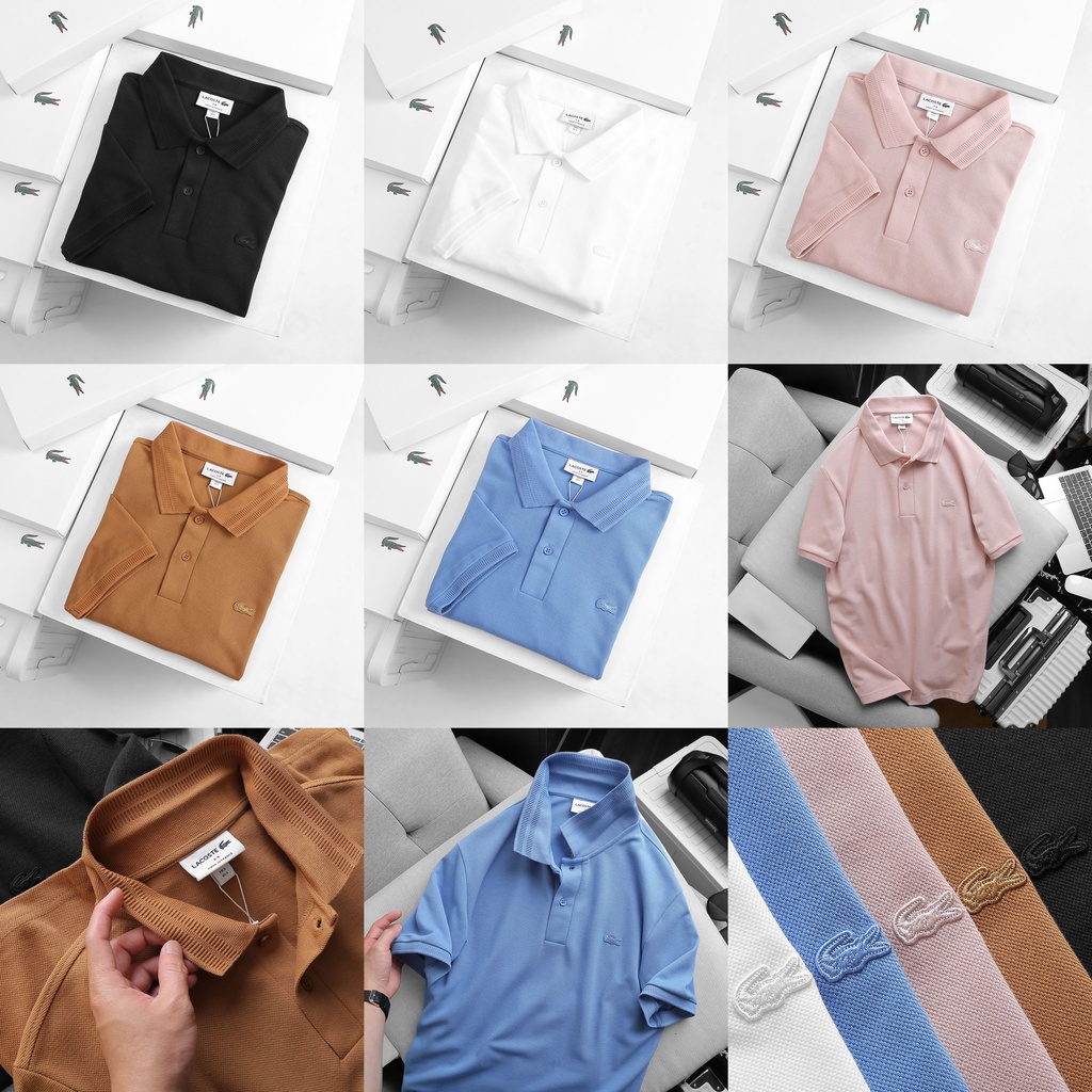 Áo thun polo có cổ màu hồng binzz chất cotton gai cá mập áo thun siêu phẩm - POLCS2