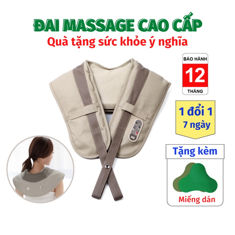 Đai Massage ️máy đấm lưng xoa bóp rung nóng matxa cổ vai gáy xóa tan đau mỏi quà tặng sức khỏe ý nghĩa