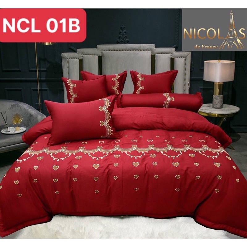 bộ chan ga gối lụa chần bông pyeoda cao cấp(7 món)