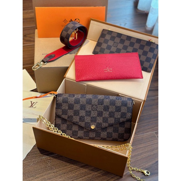 Túi xách nữ LV FELICE SZ22*12CM họa tiết monogram chất dày dặn 3 màu fullbox