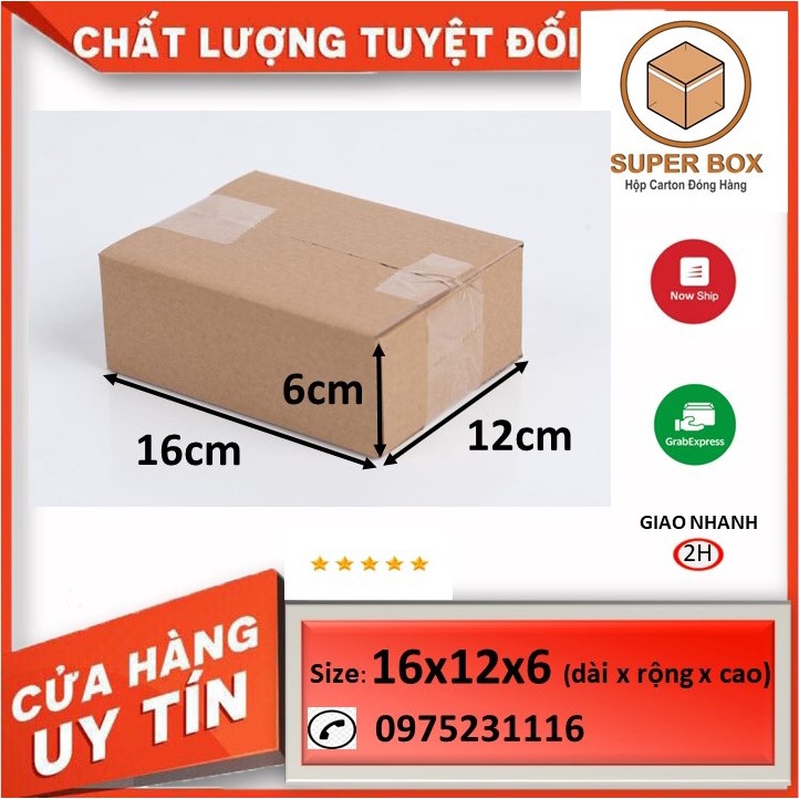 16x12x6(cm) 1 Hộp Carton Shipcod  gói hàng.