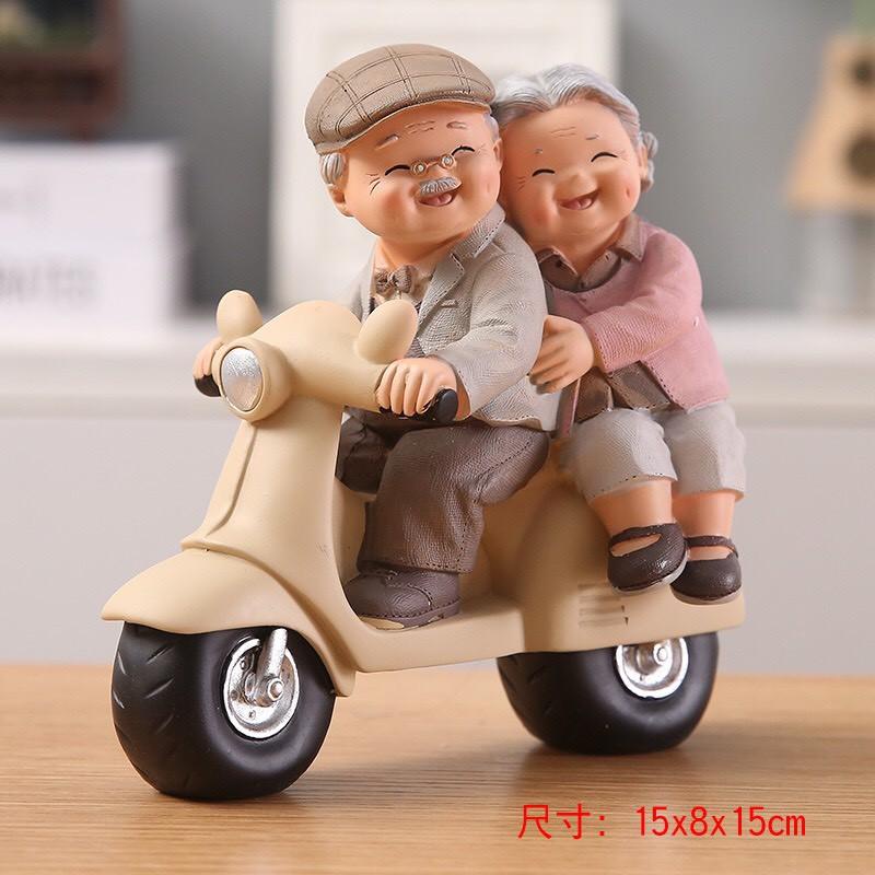 Quà tặng Tượng Trang Trí Ông Bà hạnh phúc Dễ Thương ý nghĩa decor xinh xắn quà kỉ niệm quà cưới