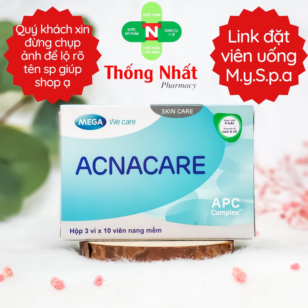 Viên uống Mega We Care ACNACARE cải thiện bã nhờn và mụn hộp 30 viên