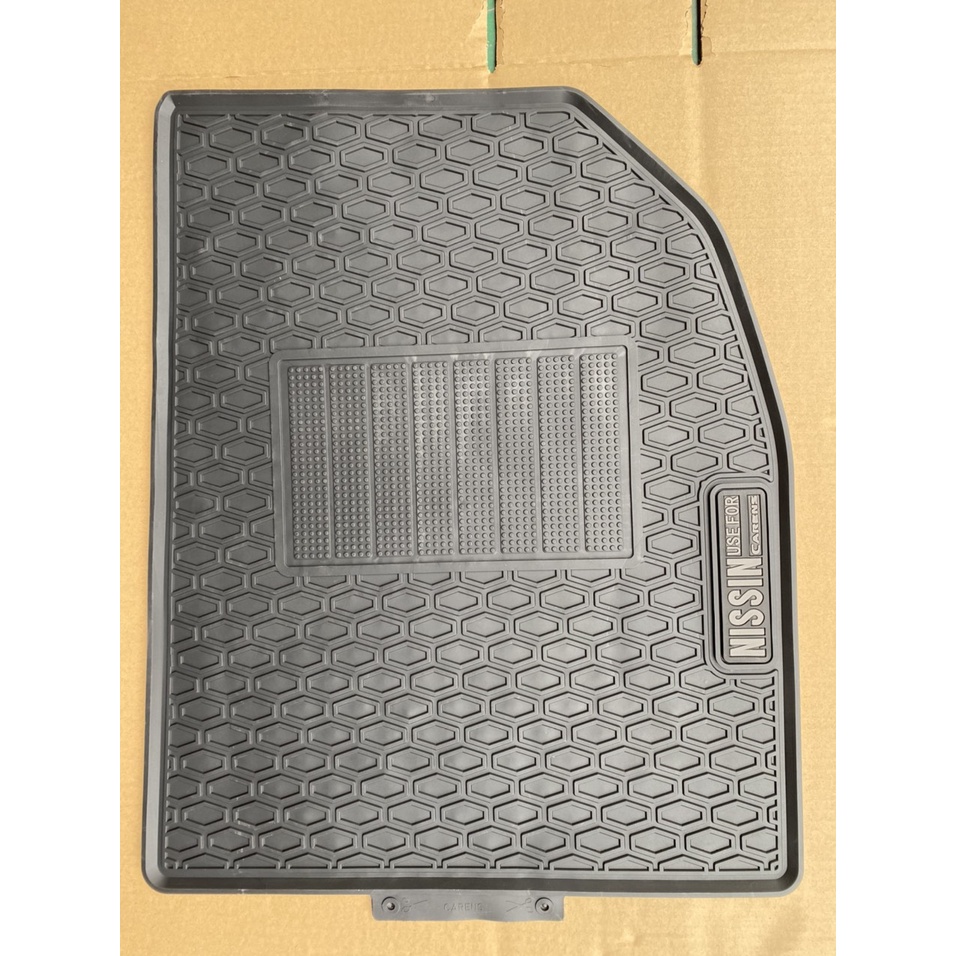 Thảm sàn, Thảm Lót Sàn Cao Su Nissin Đúc Vân Tổ Ong Chuẩn Form Xe Kia Carens