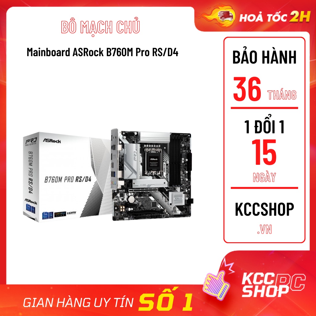 Bo mạch chủ ASRock B760M Pro RS/D4 - Chính hãng 36 Tháng | BigBuy360 - bigbuy360.vn