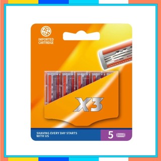 Vỉ 5 lưỡi dao kép 3 apache nắp vừa cán dao gillette vector cạo êm và bền