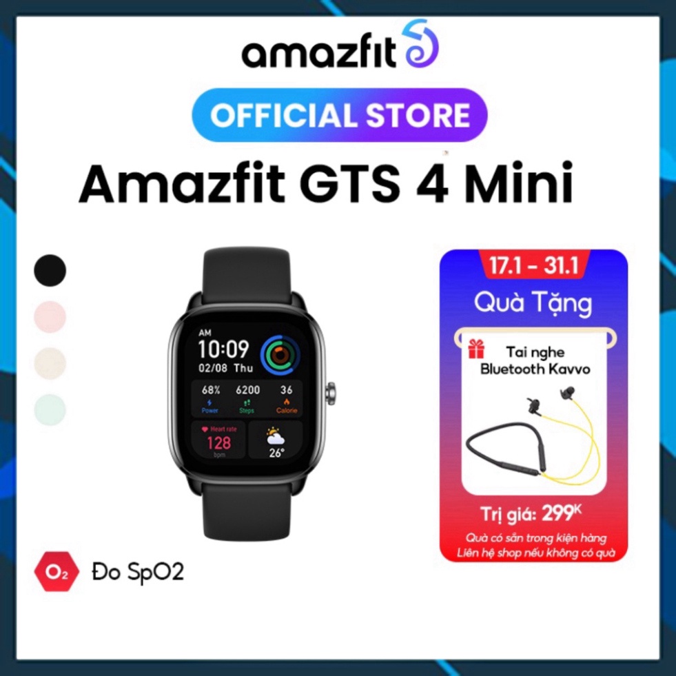 Đồng Hồ Thông Minh Cao Cấp Amazfit GTS 4 MINI - Hàng Chính Hãng - BH 12 Tháng - Giảm giá kịch sàn