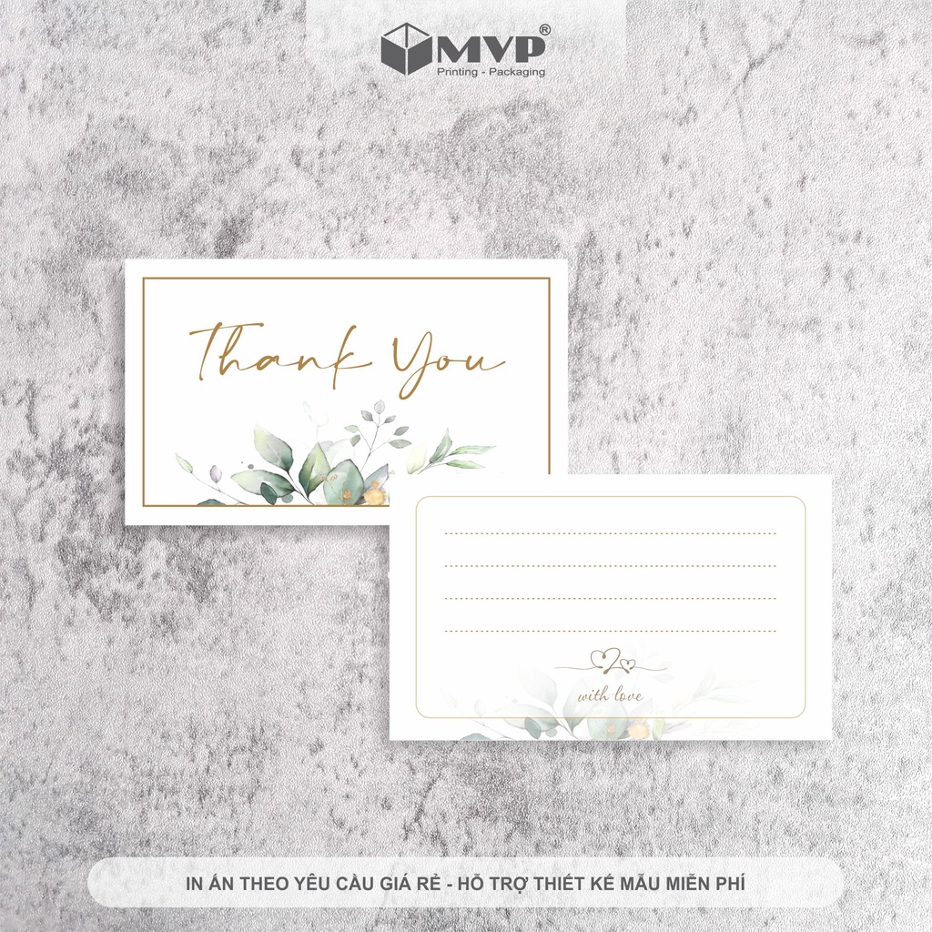 Thiệp Cám ơn tự ghi nội dung, Card Cảm Ơn chừa nội dung, thiệp thank you Vintage - MV03