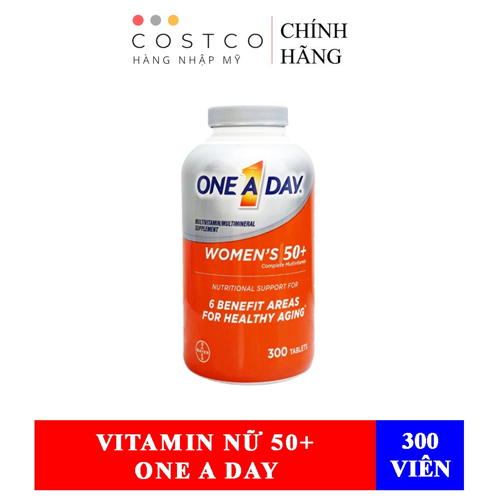 Viên Uống Vitamin Tổng Hợp Cho Nữ One A Day 50+ Women's (1 Hủ/300 Viên)